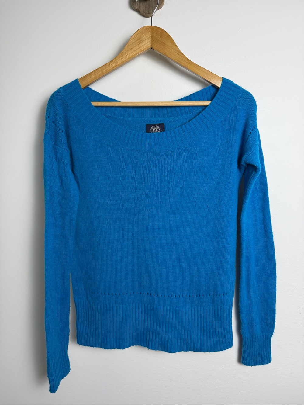 American Eagle 2010s Wool Blend Wide Scoop Neck Sweater S